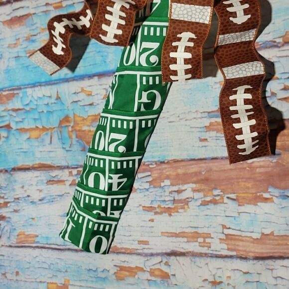 Football Candy Cane Wreath Winter Christmas Wreath - Picture 5 of 9